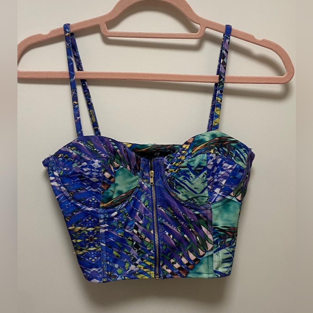 Corset Cropped Top -Size Small